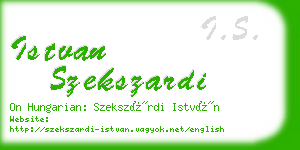 istvan szekszardi business card